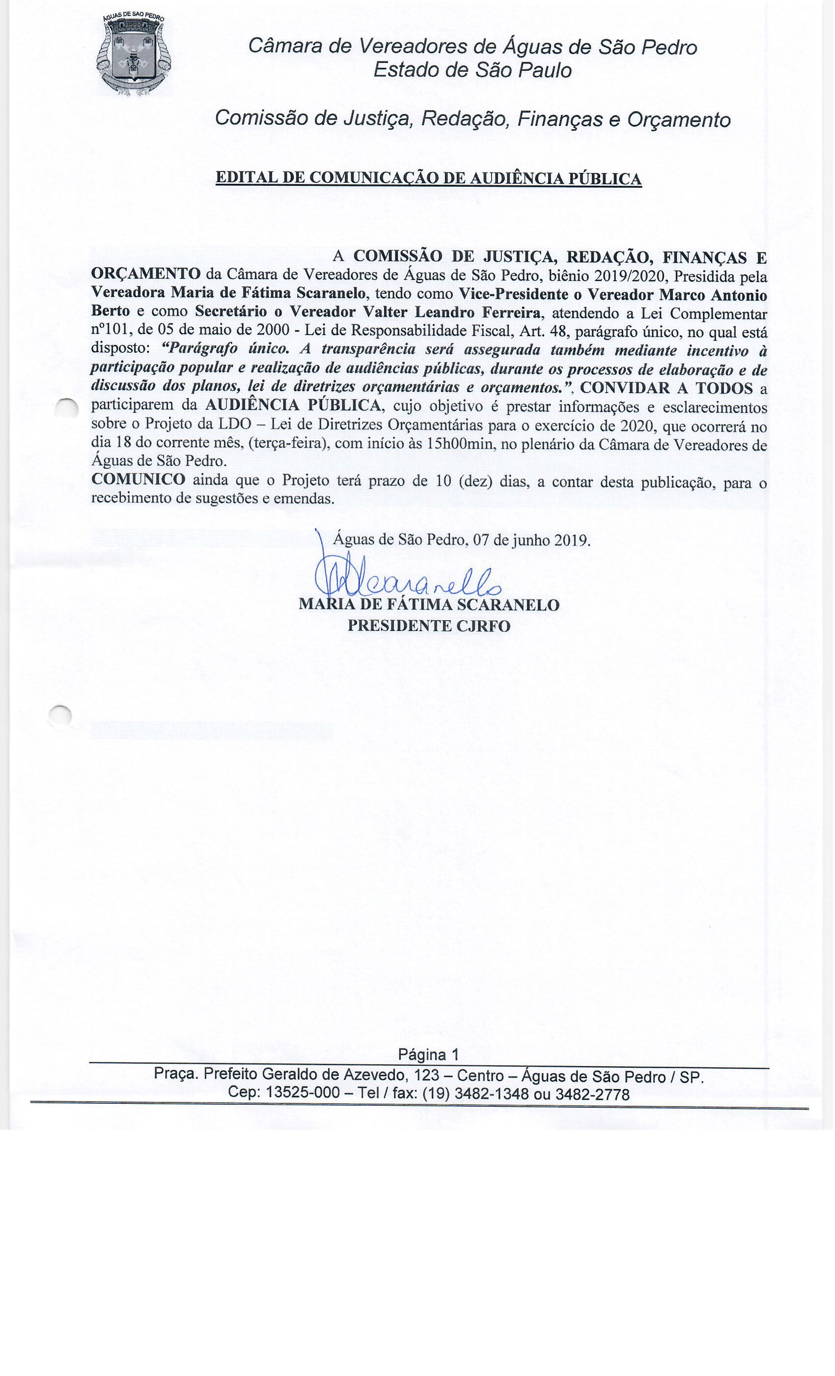 Imagem 2019610_Edital Audiência Pública - LDO Selecione a Imagem